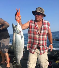 Chinook salmon caught while fishing in Spencerville