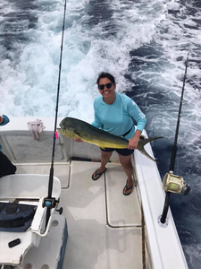 One angler fishing in Kailua-Kona