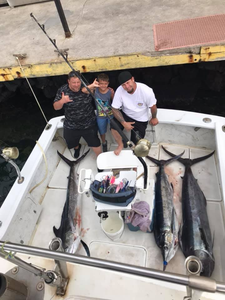 3 great barracuda fish caught while fishing in HI