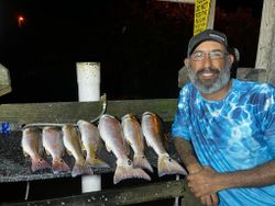 Successful night redfish fishing in SPI waters 