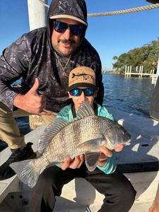 Black drum catch on fishing boat in Old Orchard Beach ME