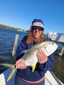 Giant trevally fish caught at Old Orchard Beach