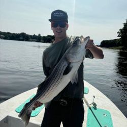 Striped bass caught at Old Orchard Beach