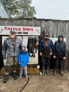 Group of four people fishing in NY