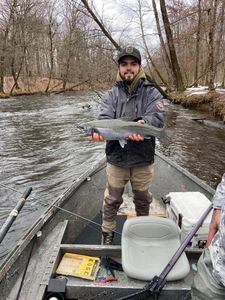 Photograph of a rainbow trout caught in Altmar