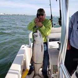 A person fishing in Port Orange