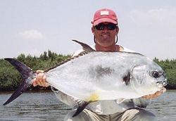 Permit fish caught by angler in Flamingo