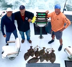 Three anglers fishing in Montauk