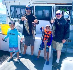 Four anglers fishing in Montauk