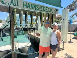 Two anglers fishing in the warm waters of Key Largo