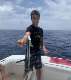 A lone angler with a big catch in Palm Beach