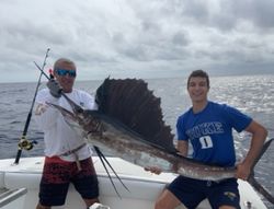 Caught a big Atlantic Sailfish while fishing in FL