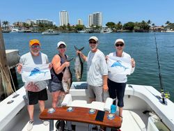 Two blackfin tuna fish caught during fishing trip in FL
