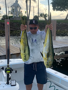 Two wahoo fish caught in Palm Beach
