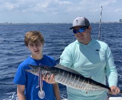 Impressive catch of a large wahoo fish in Palm Beach