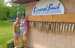 Two people fishing at Linwood