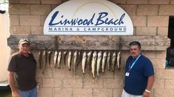 Two people fishing in Linwood