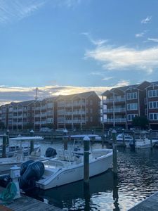 Stunning coastal sunset view in Manteo