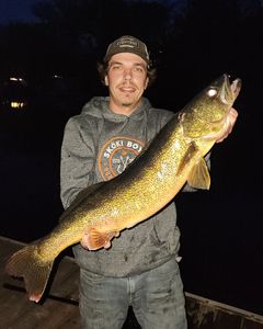 A fisherman enjoying a day of fishing in Gravenhurst