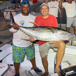 Three anglers fishing in the Cayman Islands