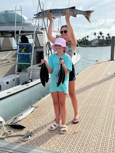 A great barracuda measuring 33 inches, caught while fishing in the Cayman Islands