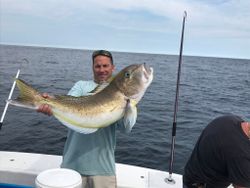 One person fishing in Freeport