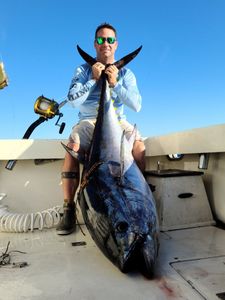 A person fishing in Freeport