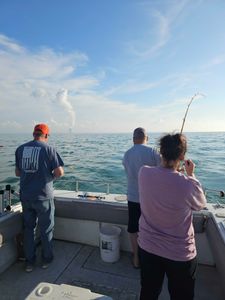 Angler fishing in Port Clinton