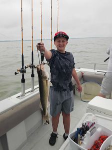 Angler with big fish caught in Port Clinton