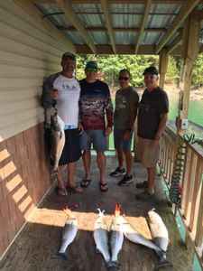 Catching Striped Bass with families and friends