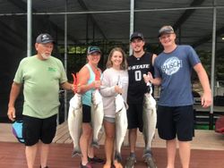 Catching Striped Bass with families and friends