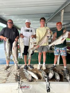 4 striped bass caught during fishing trip in Garfield