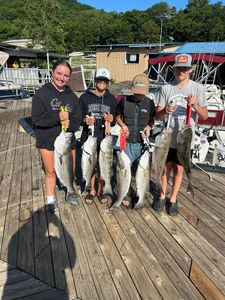 6 striped bass caught during fishing in Garfield