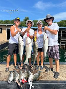 Five striped bass caught during fishing trip in Garfield