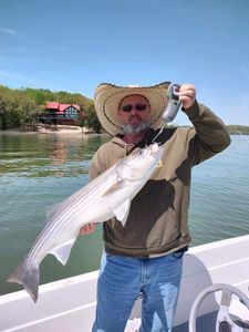 Striped bass caught in Garfield