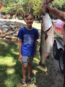 Striped bass caught in Garfield
