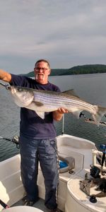 Striped bass caught while fishing in Garfield