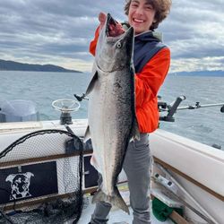 Salmon fishing bliss on Vancouver Island.