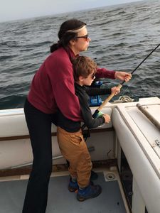 Two anglers in BC fishing