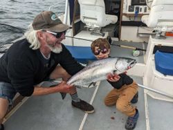 Chinook Salmon caught during fishing in Sooke