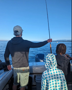 Scenic landscape of BC with fishing gear