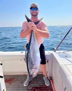 Blackfin Tuna, a large 27-inch fish, caught while fishing in Point Pleasant