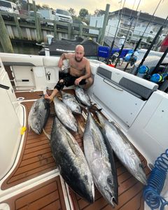 Three dogtooth tuna fish caught in Point Pleasant