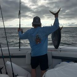 Angler with fishing rod at Point Pleasant