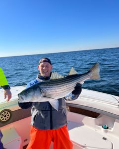 Striped bass caught during fishing trip in Point Pleasant