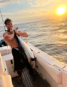 Photograph of a 29-inch Yellowfin Tuna caught while fishing in Point Pleasant