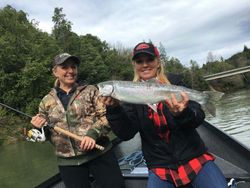 A large rainbow trout caught while fishing in Oregon