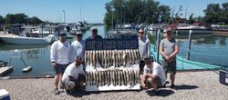 Group of 7 people fishing at Lakeside Marblehead
