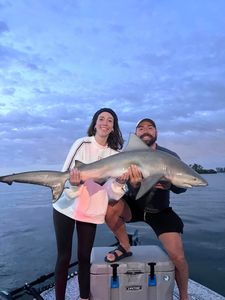 Fisherman catching a 31-inch Atlantic Sharpnose Shark in Riverview
