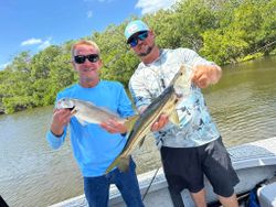 Two redfish, 19 inches, caught while fishing in Riverview